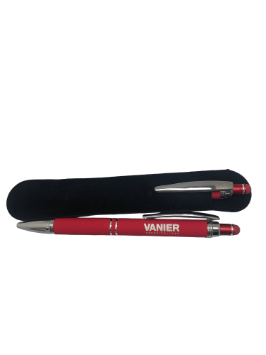 Vanier Diamond Stylus Gel Pen With Velvet Pouch